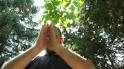 Prayer in woods
